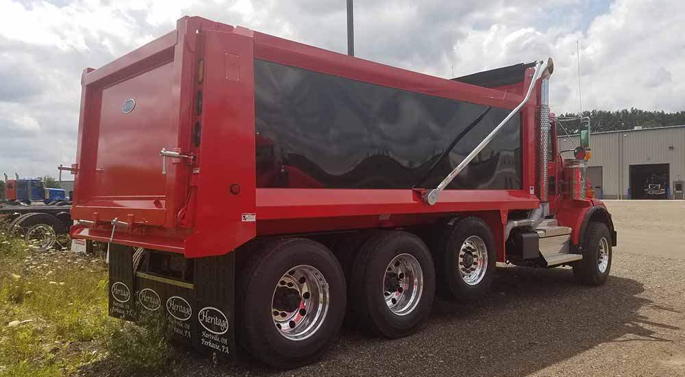 Red Dump Truck Side- Countryside Body & Welding, Inc.| North Lawrence, OH and Massillon, OH